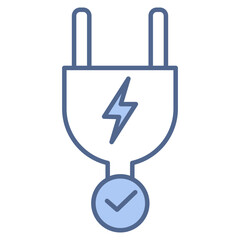 Electrical Safety Blue Icon