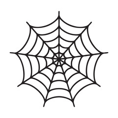 Spider net silhouette icon vector illustration.
