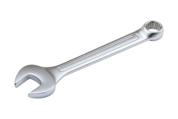 Steel wrench isolated on transparent or white background, png