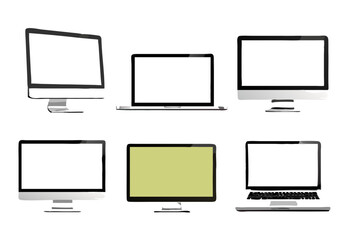 Set computer and laptop