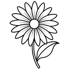 Daisy line art vector