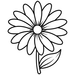 Daisy line art vector