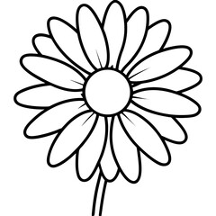 Daisy line art vector