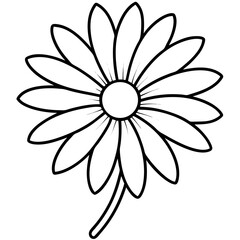 Daisy line art vector