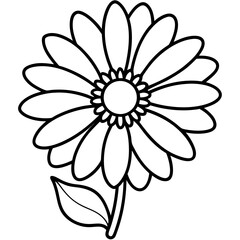 Daisy line art vector