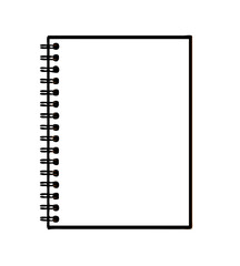 Realistic spiral notebook. Blank notepad. Vector illustration
