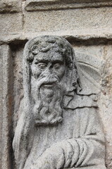 Bas-reliefs on the facade of the Cathedral of Santiago de Compostela, Spain