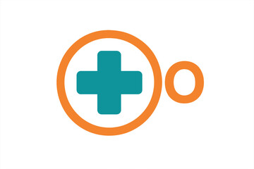 Fototapeta premium Template elements for a medical logo featuring a cross and the letter O are available for icon design