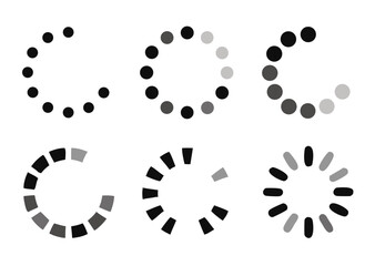 Loading icon collection. Vector illustration