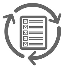 チェックリストとワークフロー自動化を表現したアイコン