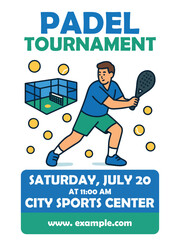 padel tournament element poster 