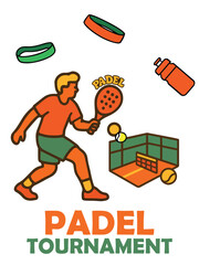 padel tournament element poster 
