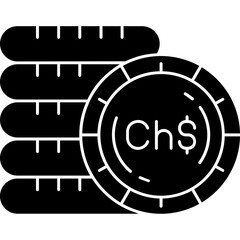 Fototapeta premium Chilean Peso Icon