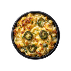 Creamy Jalapeno Popper Mac and Cheese in Black Bowl