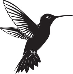 Hummingbird Silhouette – delicate and graceful vector clipart