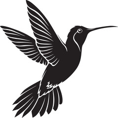 Fototapeta premium Hummingbird Silhouette – delicate and graceful vector clipart