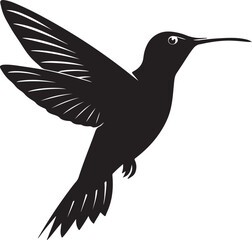 Obraz premium Hummingbird Silhouette – delicate and graceful vector clipart