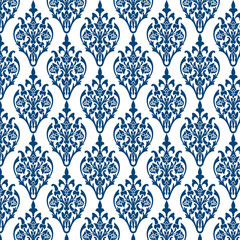 navy blue damask pattern