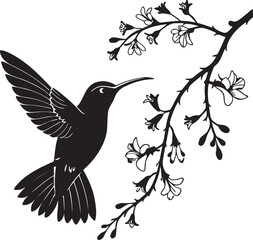 Hummingbird Silhouette – delicate and graceful