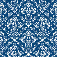 navy blue damask pattern