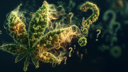 Green palm leaf crown adorned with golden ribbons, symbolizing Saudi National Day.