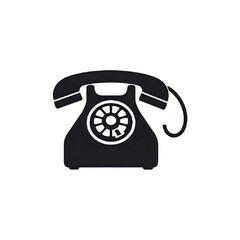 Vintage Rotary Phone Icon: Classic Communication Symbol