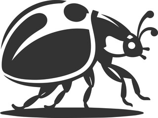 Silhouette of a ladybug vector drawing