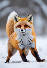 Fototapeta premium Intense Gaze: The Charm of the Fox