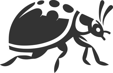 Silhouette of a ladybug vector drawing
