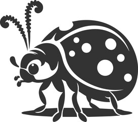 Silhouette of a ladybug vector drawing