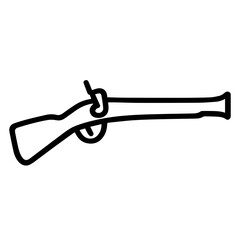 musket line icon vector on white background 
Vector gun icon on white background