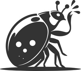 Silhouette of a ladybug vector drawing