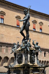 Fountain of Neptune in Bologna, Italy
