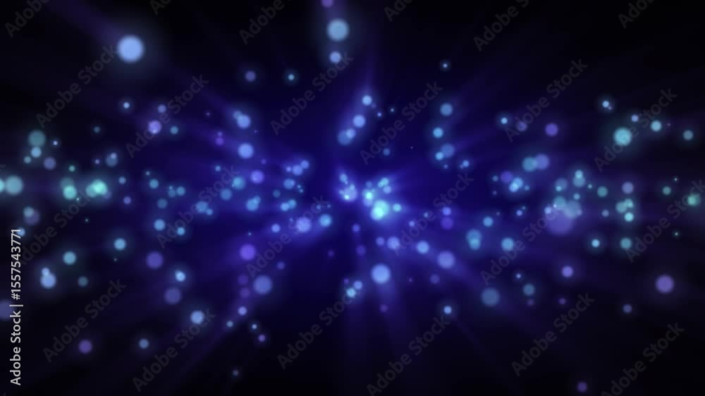 Wall mural abstract fantasy background shiny particles dust rays and energy flow loop