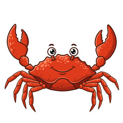 Charming crab cartoon illustration perfect for children's books and educational content