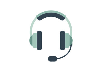 Modern headphones with microphone, concept  