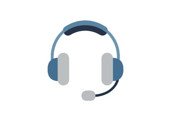 Headphones with microphone in a modern design, concept  