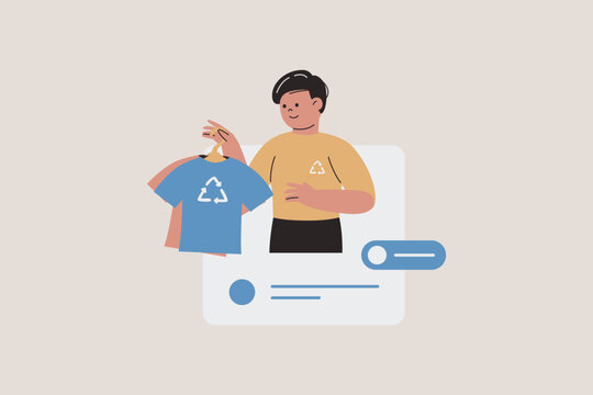 Illustration of Influencer Talks About Eco Fashion