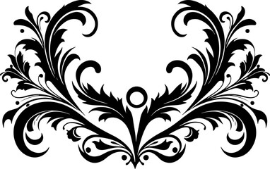 Floral Motif Vector Art, Frame Silhouette Vector Design, Elegant Floral Frame Art, Decorative Motif Silhouette Design, Vintage Floral Border Vector, Floral Outline Frame Art, Classic Floral Motif Vect