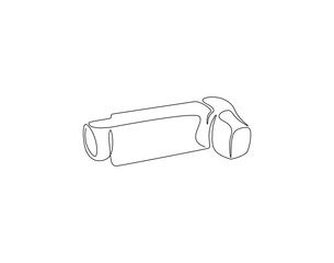 Inhaler continuous line. Continuous one line drawing of inhaler. Medical equipment concept. Single line drawing
