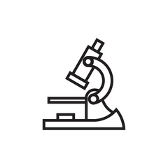 Microscope icon design template, Microscopy lab trendy vector