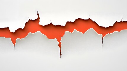 Abstract Torn Paper Background Texture Orange Red Reveal