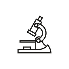 Microscope icon design template, Microscopy lab trendy vector