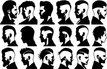 Man Silhouette Vector Set, Male Silhouette Vector Collection, Standing Man Silhouettes, Walking Man Vector Art, Man Poses Silhouette Pack, Running Man Vector Silhouettes, Sitting Man Silhouette Design