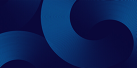 Abstract blue glowing geometric lines modern shiny blue circle lines pattern. Suit for cover   banner  brochure