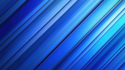 Obraz premium Close-up of blue metallic corrugated panels with a shiny, textured surface and diagonal lines creating a dynamic pattern.