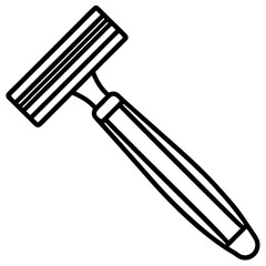 Razor line art vector