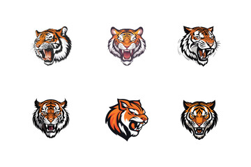 Mascot logo. Tiger logo vector illustration. Color tiger logo. Tiger team. sports team mascot.