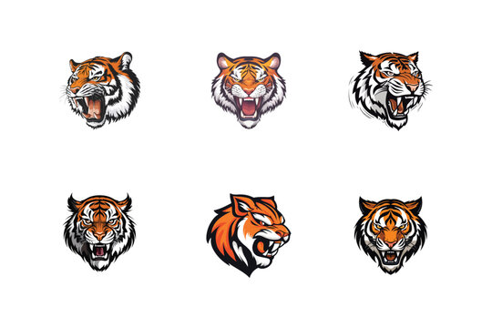 Mascot logo. Tiger logo vector illustration. Color tiger logo. Tiger team. sports team mascot.