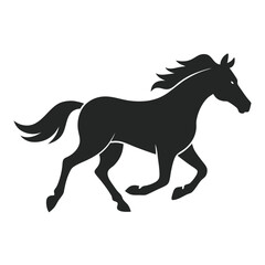 Obraz premium Majestic Running Horse Silhouette Elegant Equine Vector Illustration